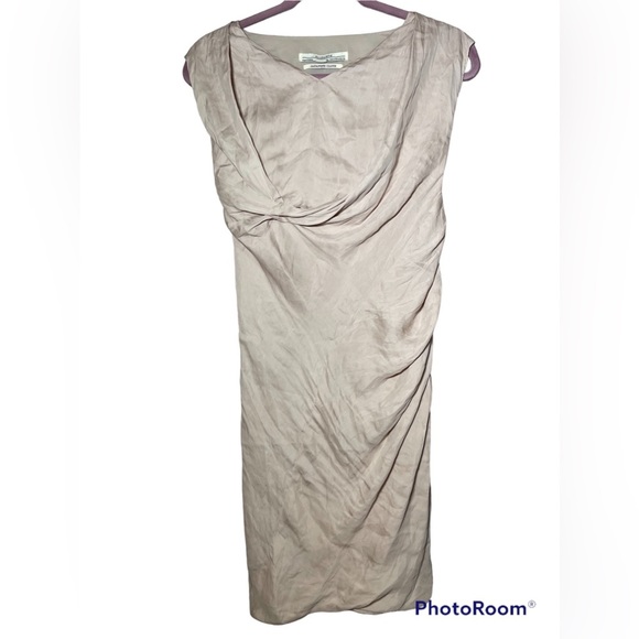 All Saints Dresses & Skirts - All Saints Womens Cream Japanese Cloth silky ruched sleeveless dress | Size 4